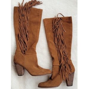 Steve Madden fringe suede fall boots